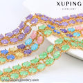 74467 Xuping Trendy In Stock Crystal Stone Jewelry Rows Bracelet